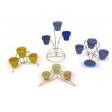 Collection of Plant Holders with Glass Inserts