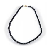 Banded Agate Beaded Necklace with 14K Gold Clasp