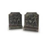 Pair of Baker MFG Co. Drummer Bookends