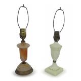 Pair of Art Deco Table Lamps -Likely Houze Glass