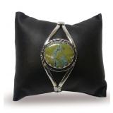 Sterling Silver Kingman Turquoise Cuff Bracelet