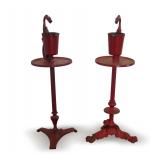 Pair of Unusual Dragon Motif Ashtray Stands