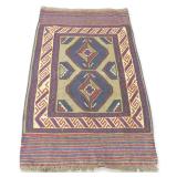 Handmade Afghan Area Rug w/ Geometric Design