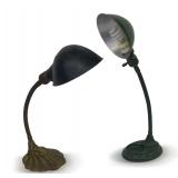 Pair of Vintage H.L.S. MFG. CO. Gooseneck Desk Lamps