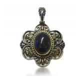 Carolyn Pollack Sterling and Brass Labradorite Pendant