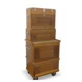 H. Gerstner & Sons Wooden Tool Chest on Wheels