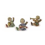 Three Hummel Angel Figural Candle Holders