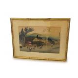 Framed Japanese Woodblock Print