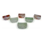 Six Small Planters with Floral Motif