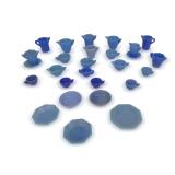 Vintage Blue Glass Play Dishes - Tea Set