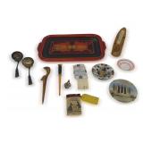 Century of Progress Souvenirs Including Bottle, Spoons, Notebook Paper, and More