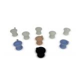 Nine Small Glass Containers Including JV Co. Inc.