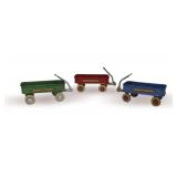 Three Miniature "Century of Progress" Radio Flyer Wagons