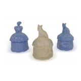 Thee Vintage Figural Trinket Boxes