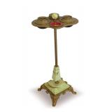 Art Deco Standing Ashtray with Uranium Glass Accents