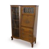 Impressive Antique Side-by-Side Oak Secretary Desk