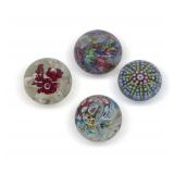 Four Art Glass Paperweights