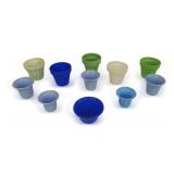 Colorful Milk Glass Planters/Vases