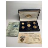 1999 U.S. Historical Legal Tender Coin Set - 24K Gold Plated