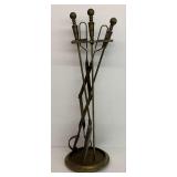 Vintage Fireplace Tool Set with Stand