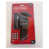 New Craftsman Metric Hex Key Set - 10 Piece
