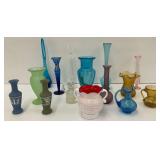 Several Vintage Glass Vases and Pitchers