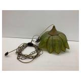 Vintage Flower Shaped Hanging Plastic Light Fixture