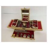 Jewelry Collection in Wooden Jewelry Box