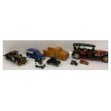 Various Model Cars: Diecast, Pressed Steel, Wooden, and Whiskey Decanter .