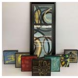 Framed Abstract Art Group