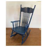 Blue Painted Rocking Chair