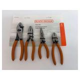 Black and Decker 4 Piece Plier Set