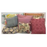 Various Accent Pillows and Chair Cushion