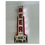 Illuminated "BEER Ice Cold" Sign