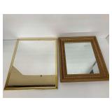 Two Gold Tone Framed Mirrors