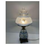 Vintage Style Floral Hand Painted Hurricane Lamp... works