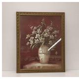 Framed Floral Still Life Signed Vivian Flasch