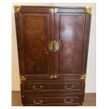 MCM Bernhardt Chin Hua Armoire with Drawers and Brass Accents...see description & photos