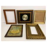 Assorted Picture Frames & Wall Decor with Avante Clock Face