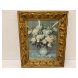 Floral Still Life Oil Painting in Ornate Gilt Frame...see description and photos