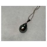 Baroque Pearl Sterling Silver Pendant Necklace