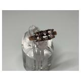 Sterling Silver Ring with Oval Cut Stones...Size 5