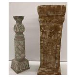 Two Carved Column Pedestals