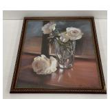 Framed Floral Still Life Painting Signed McLaughlin