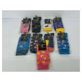 9 Pairs of Heel N Toe Sox - Assorted Designs; New in Packaging; One Size