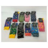 New Heel N Toe Sox: Collection of Novelty Patterned Socks - 10 Pairs