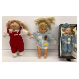 Three Collectible Dolls - Cabbage Patch Kids, Cititoy and Yolanda