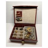 Jewelry Box with Cufflinks and Tie Clips