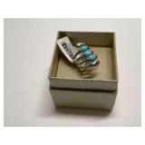 Larimar Cabochon Sterling Silver Fashion Ring...Size 6