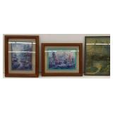 Framed Landscape Prints by Lee K. Parkinson & Vintage Print- Lot of 3
